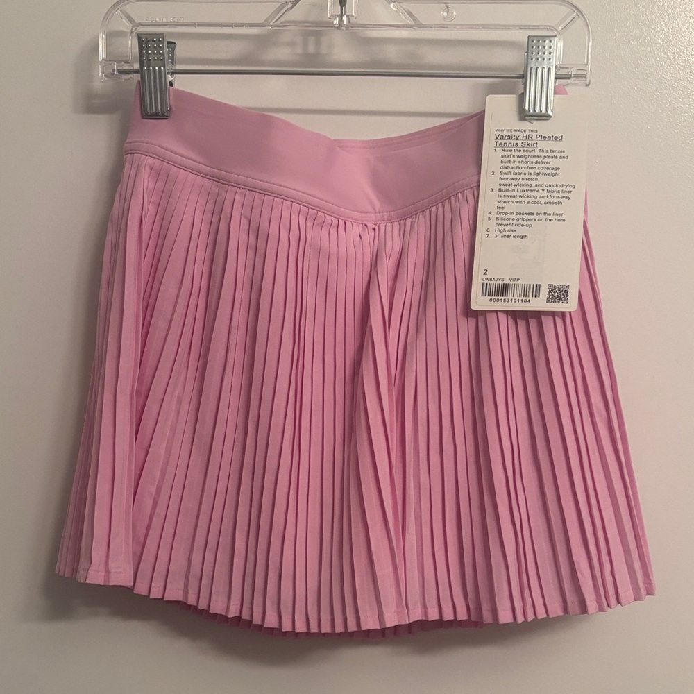 Lululemon Athletica Vita Pink Pleated Tennis Skirt